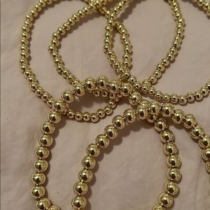 Gold Bead Bracelets 14K Gold Plated